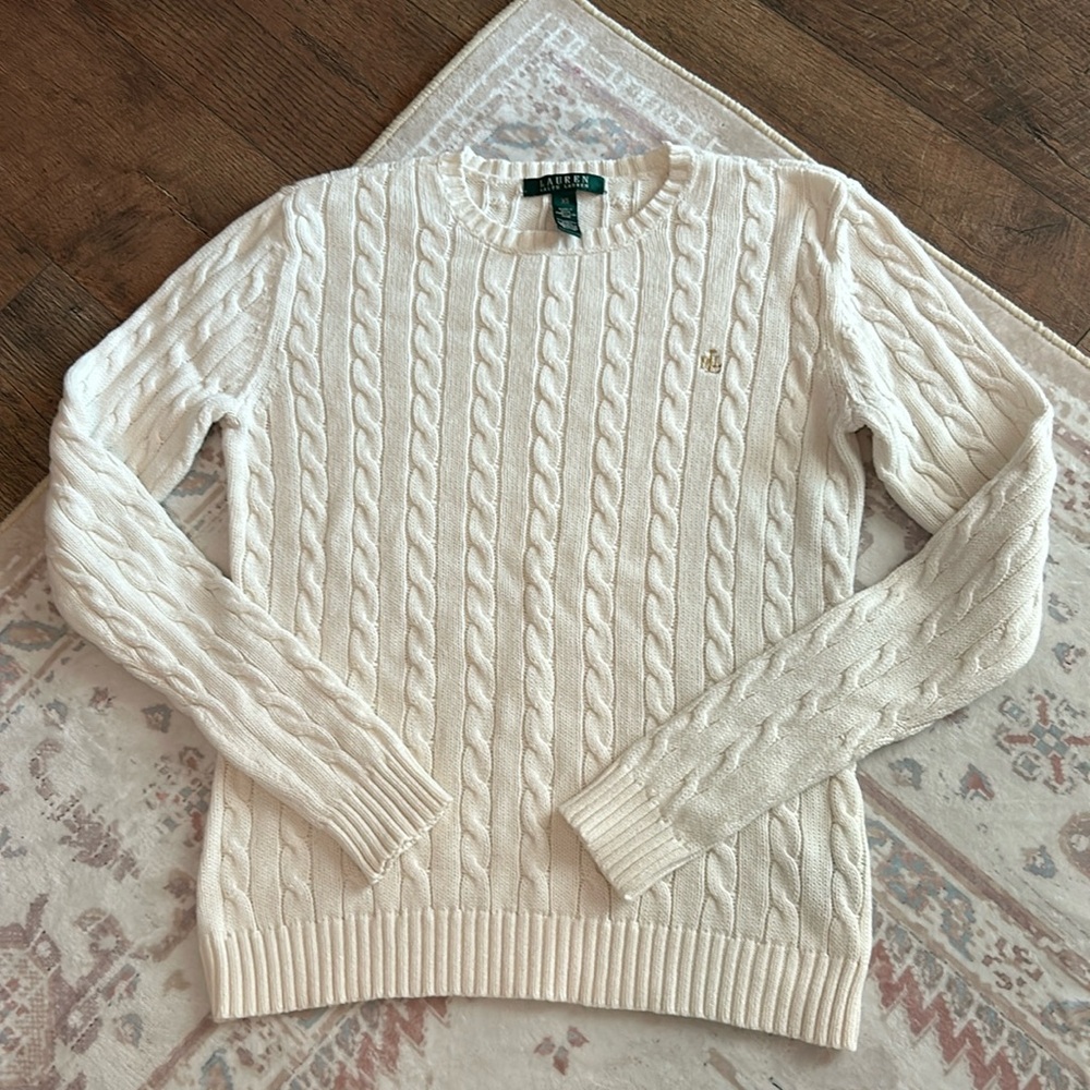 Ralph Lauren cableknit sweater, women’s XS